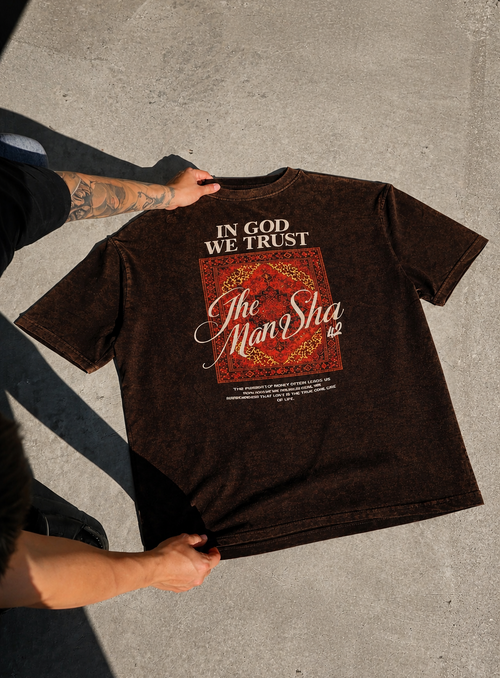 IN GOD WE TRUST Oversized Unisex Tee