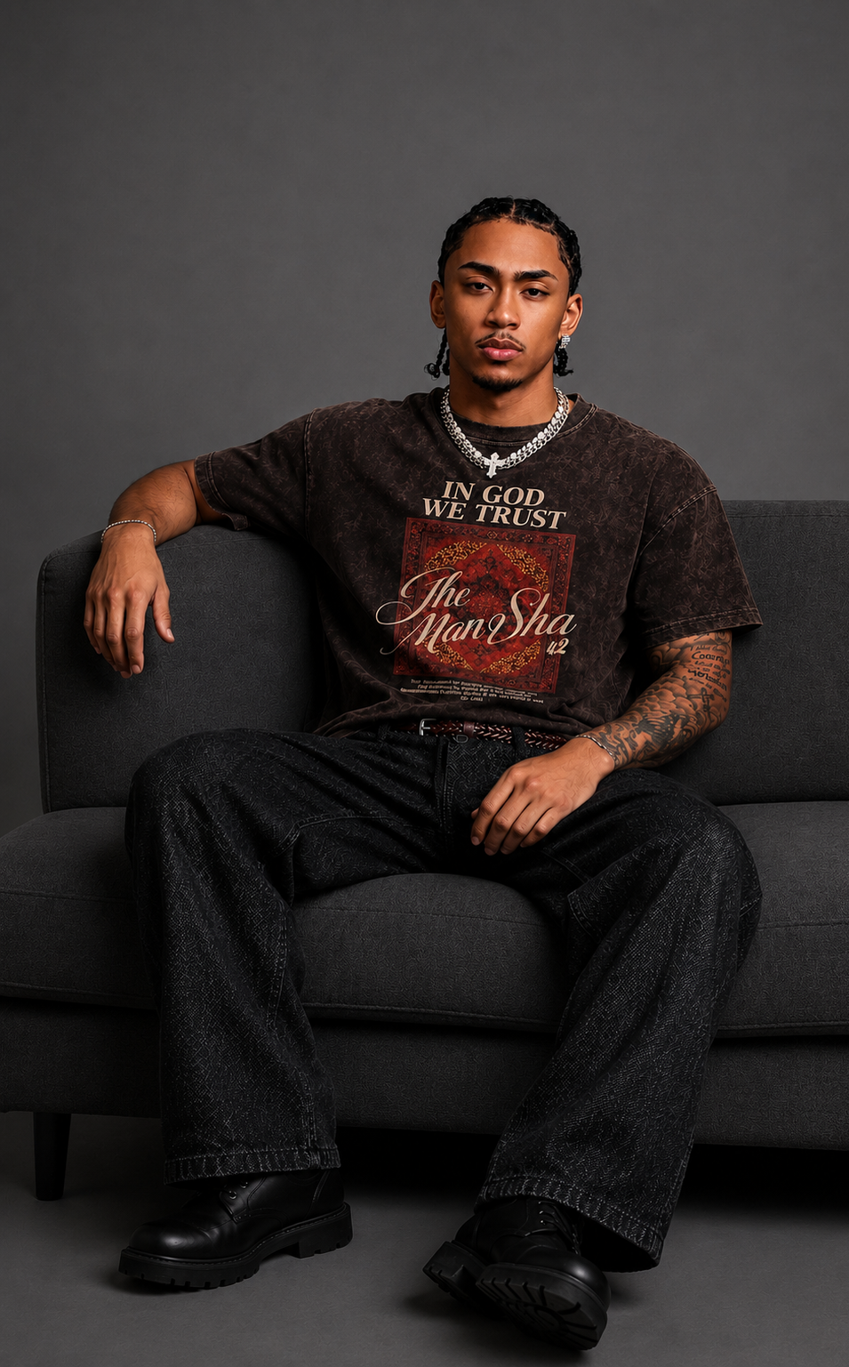 IN GOD WE TRUST Oversized Unisex Tee